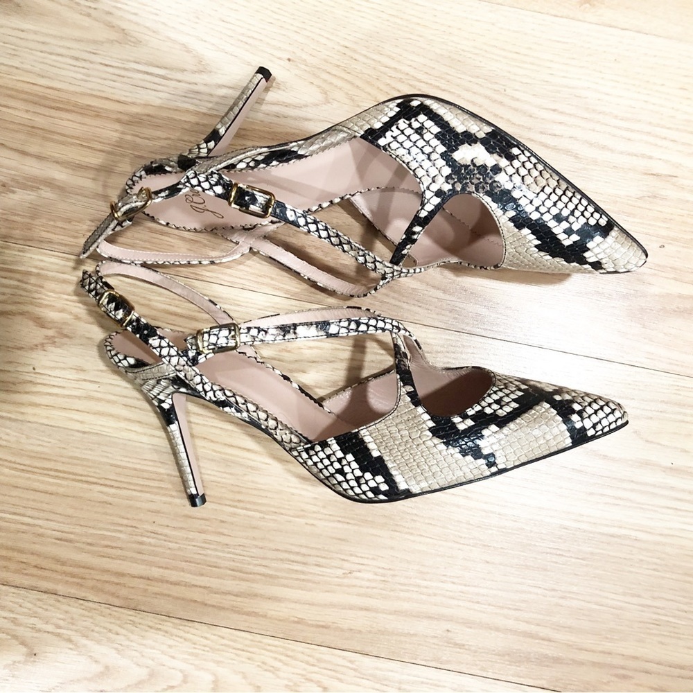 J.Crew Women’s Strappy‎ Elsie pumps in snake-embossed leather - Picture 5 of 9